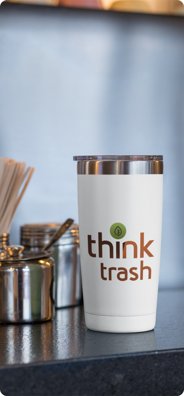 Coffee Mug for Think Trash's Employee Welcome Kit