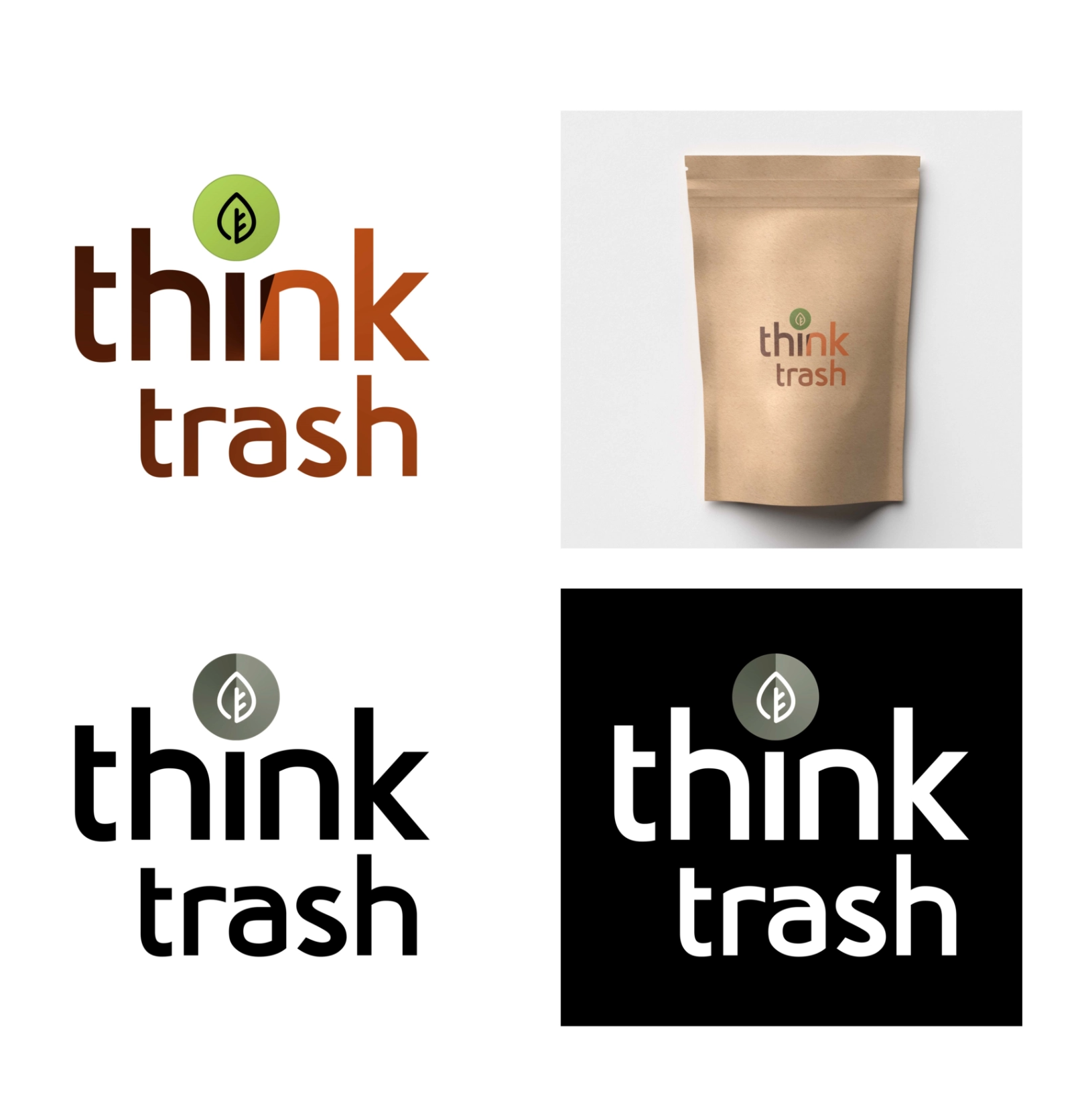 Logo Variations for Think Trash